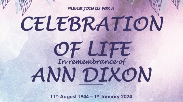 Ann Dixon’s Funeral arrangements